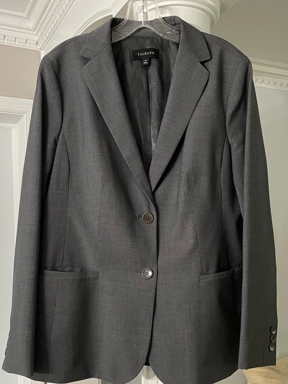 Talbots Dark Gray Women's Two-Button Blazer